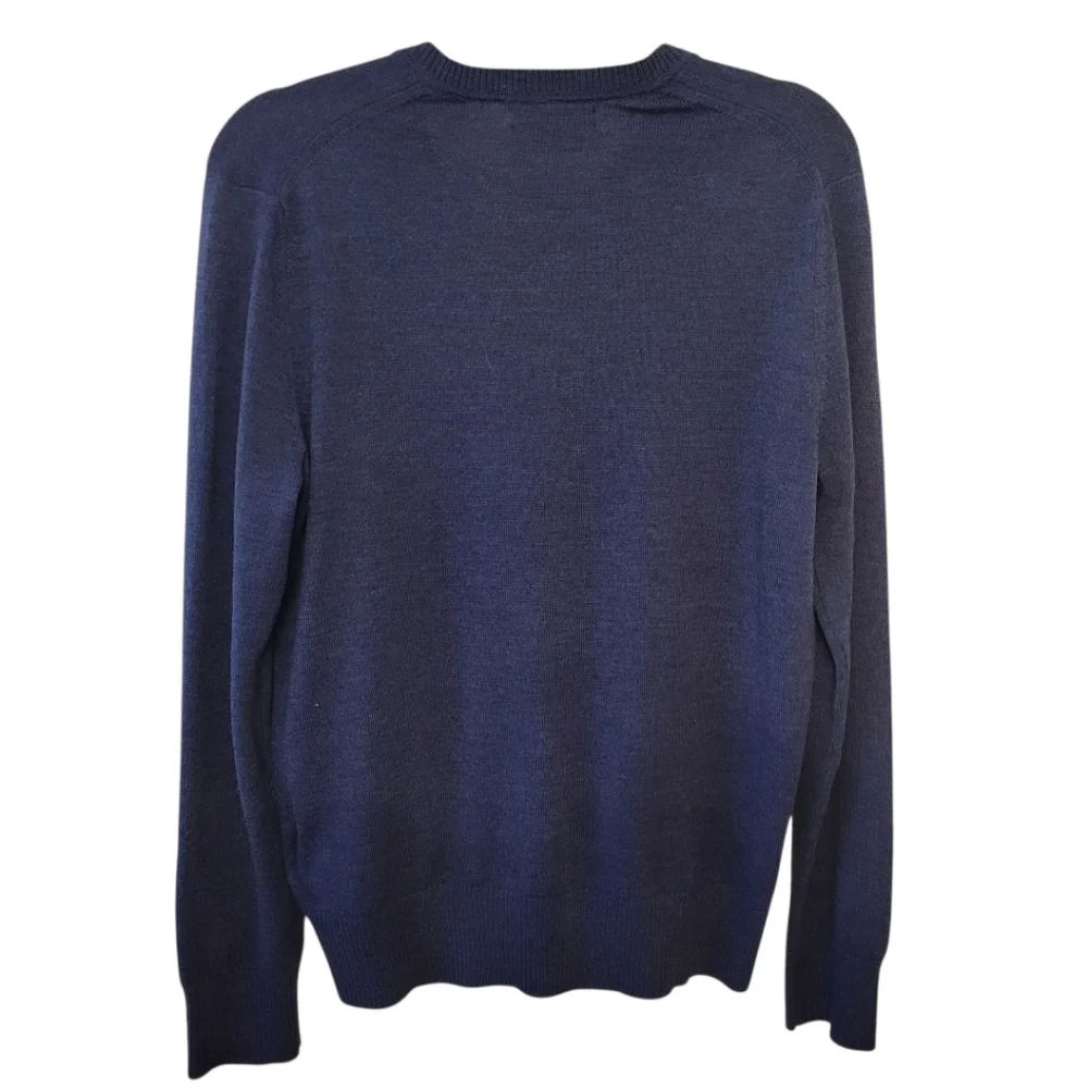 Banana Republic Blue‎ Merino Wool V-Neck Sweater Size Medium